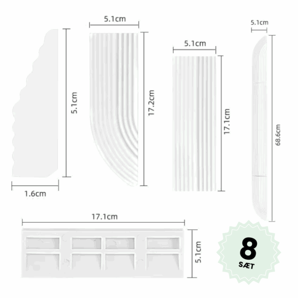 Dørtrinsramper - 8 stk. / Hvid