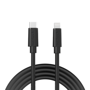 #Naztech Ladekabel USB-C - Lightning 3,6 m, Sort
