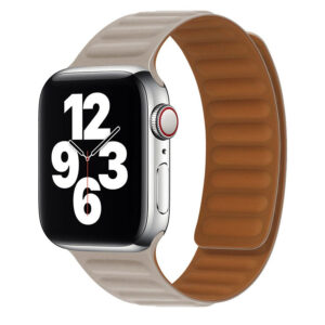 Lippa Apple Watch magnetisk læderrem 38/40/41, Beige