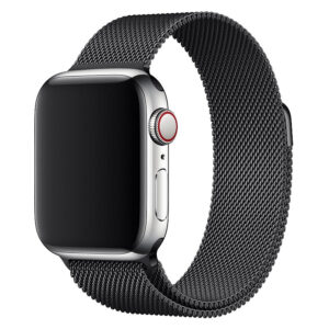 Lippa Apple Watch rustfri stål rem 42/44/45/49, Sort