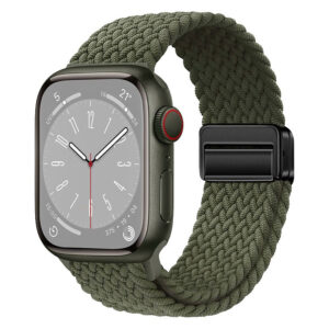 Lippa Apple Watch Nylon Rem inkl. Magnetisk Lås 42/44/45/46/49 mm, Grøn