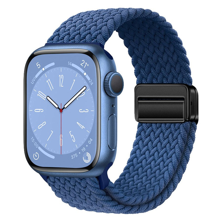 Lippa Apple Watch Nylon Rem inkl. Magnetisk Lås 42/44/45/46/49 mm, Blå