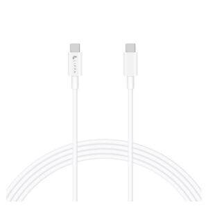 Lippa USB-C til USB-C 60W kabel 1m, Hvid